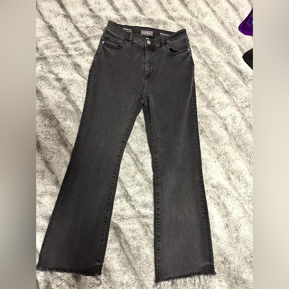 DL1961 Bridget Boot High Rise Instasculpt Crop Black Denim